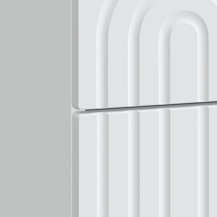 Natskab med skuffe 2 pcs Hvid 43 x 34,5 x 48 cm Konstrueret træ