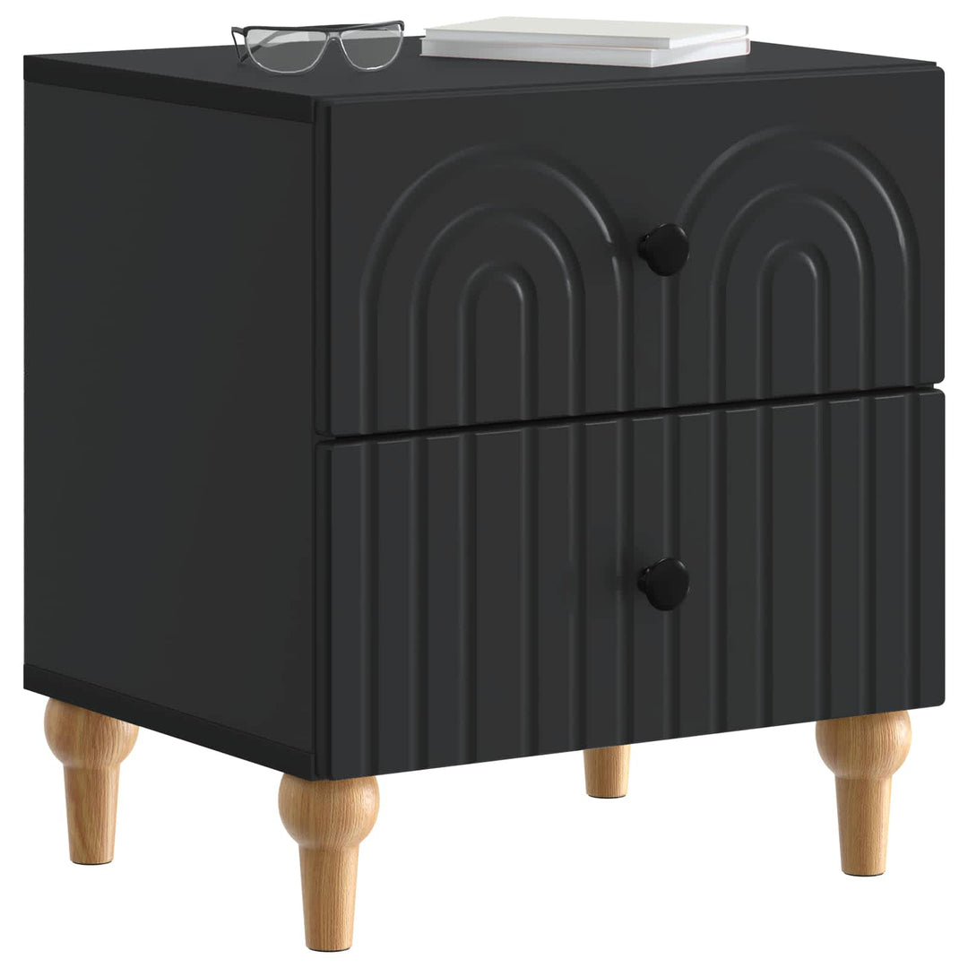Natskab med skuffe Sort 43 x 34,5 x 48 cm Konstrueret træ