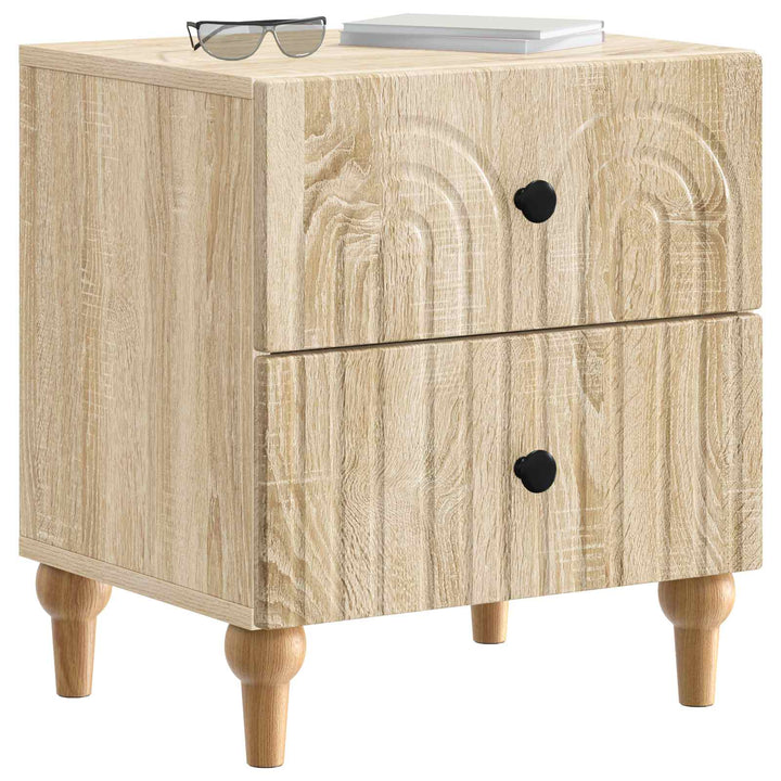 Natskab 2 pcs Sonoma-eg 43 x 34,5 x 48 cm Konstrueret træ