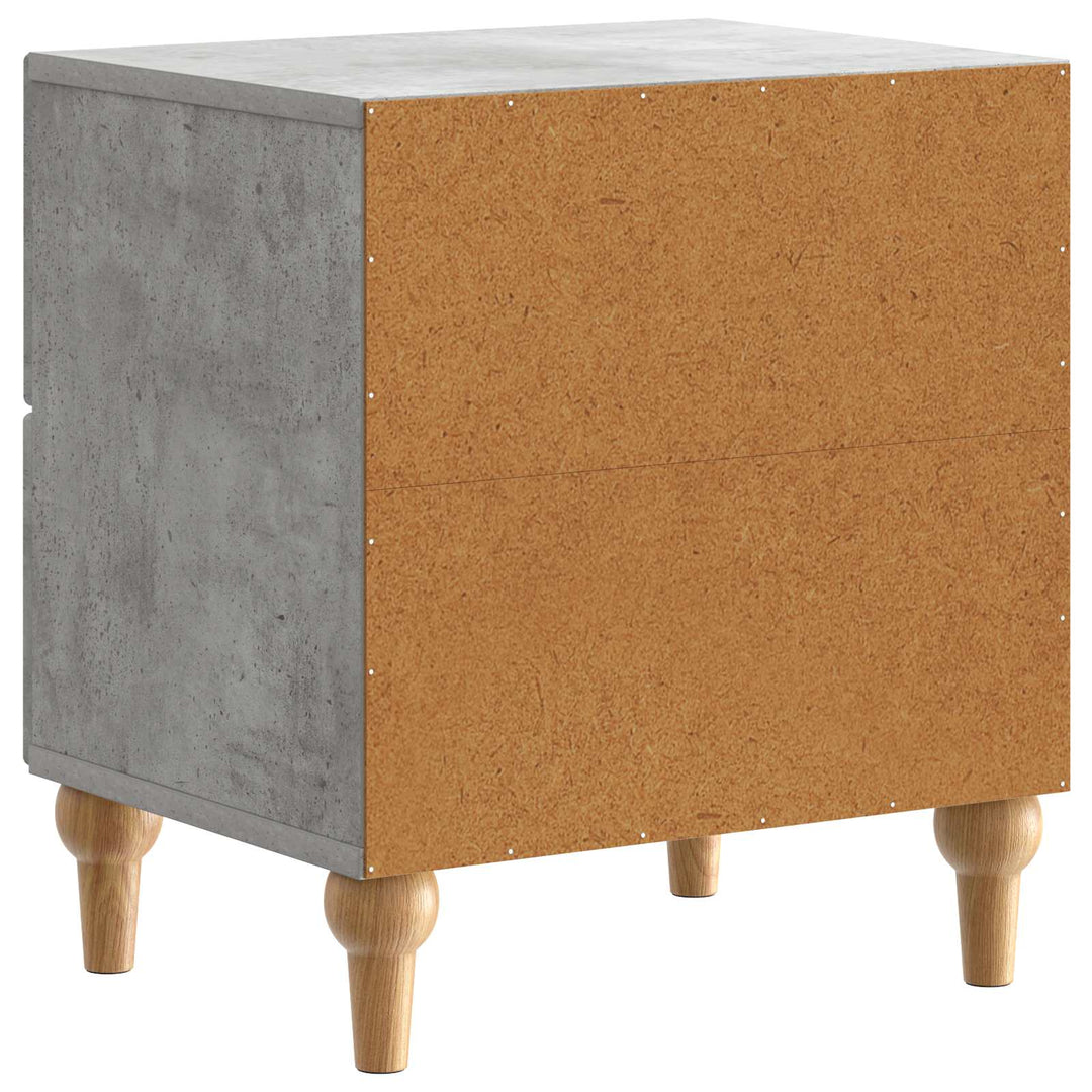 Natskab 2 pcs Betongrå 43 x 34,5 x 48 cm Konstrueret træ
