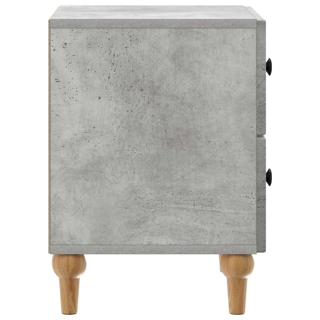 Natskab 2 pcs Betongrå 43 x 34,5 x 48 cm Konstrueret træ