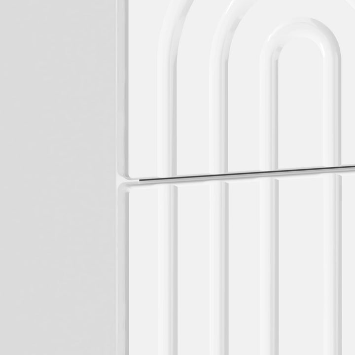 Natskab 2 pcs Hvid højglans 43 x 34,5 x 48 cm Konstrueret træ