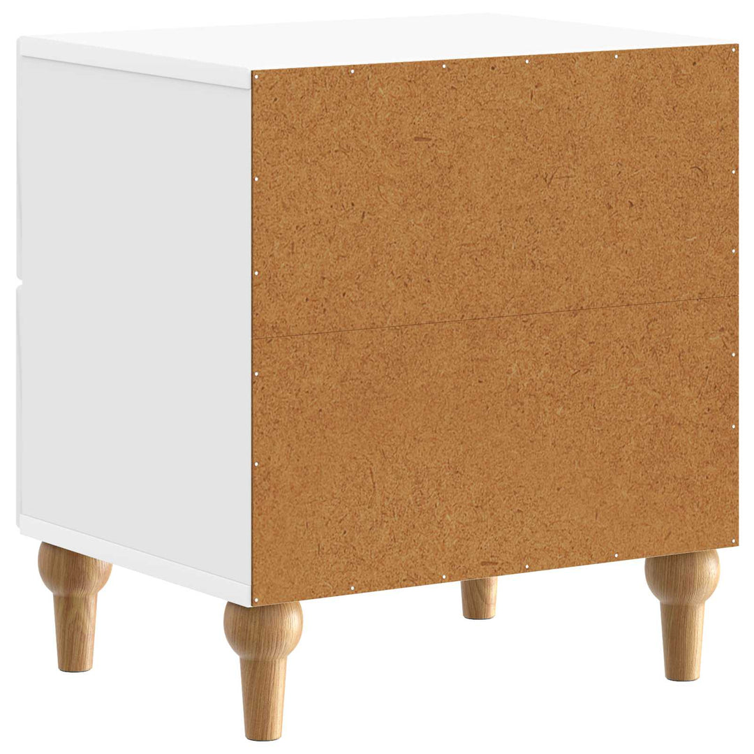 Natskab 2 pcs Hvid højglans 43 x 34,5 x 48 cm Konstrueret træ