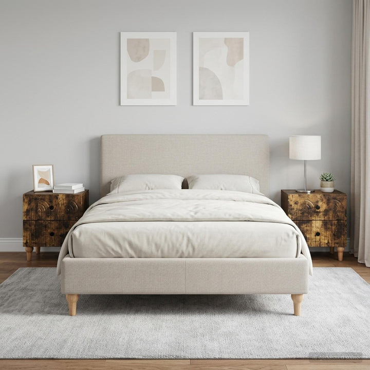 Natskab 2 pcs Røget eg 43 x 34,5 x 48 cm Konstrueret træ