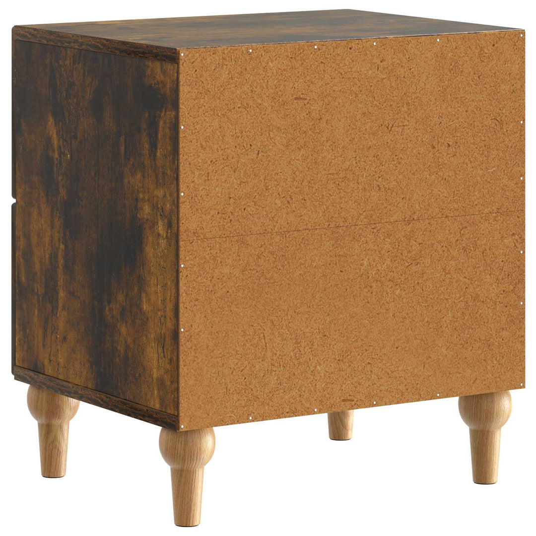 Natskab 2 pcs Røget eg 43 x 34,5 x 48 cm Konstrueret træ