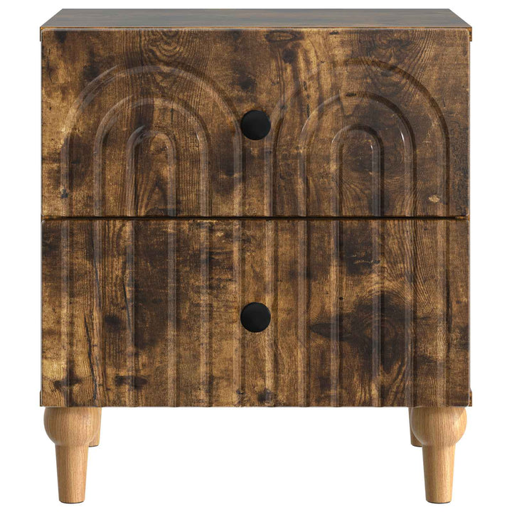 Natskab 2 pcs Røget eg 43 x 34,5 x 48 cm Konstrueret træ