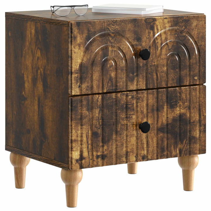 Natskab 2 pcs Røget eg 43 x 34,5 x 48 cm Konstrueret træ