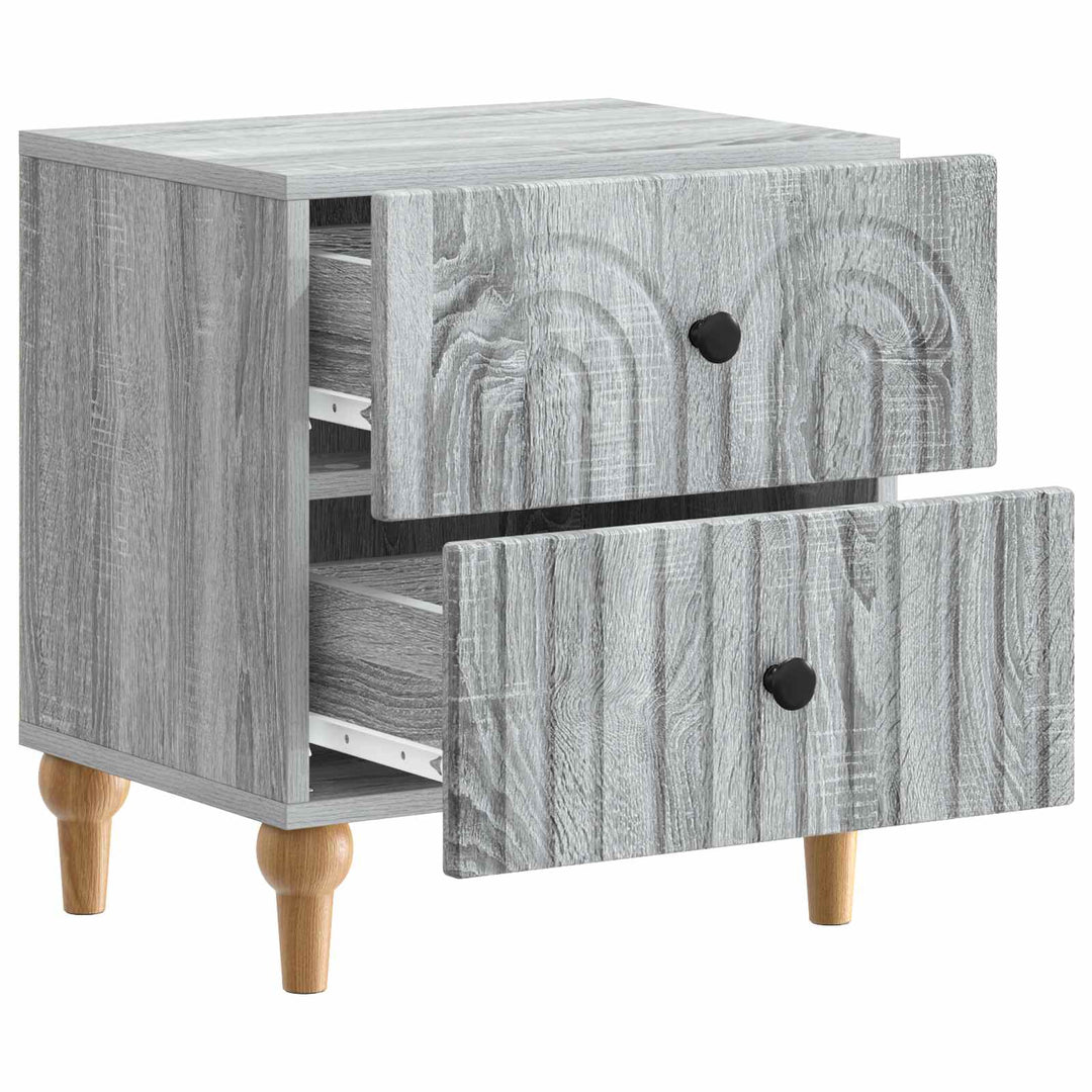 Natskab 2 pcs Grå sonoma-eg 43 x 34,5 x 48 cm Konstrueret træ