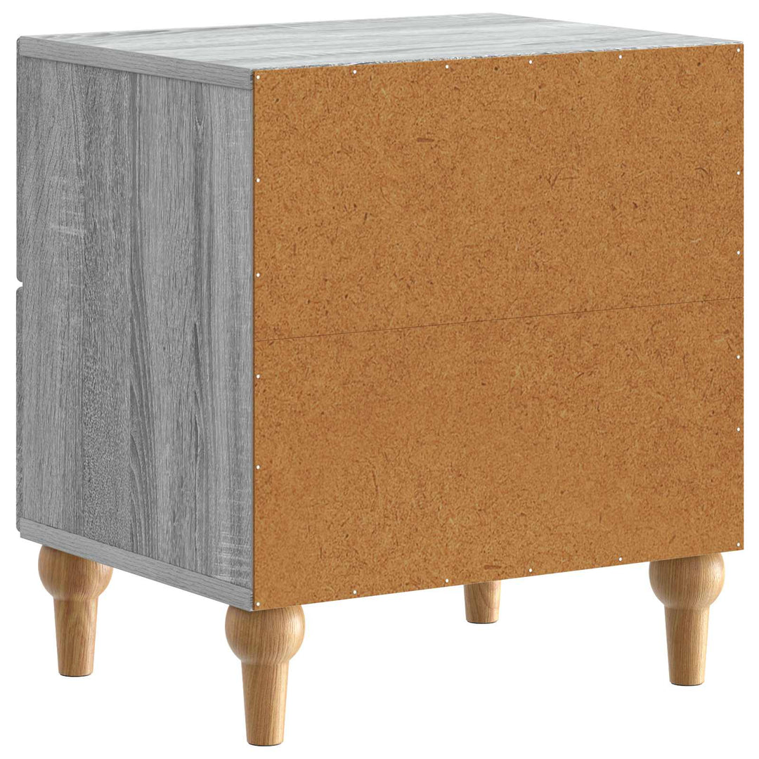 Natskab 2 pcs Grå sonoma-eg 43 x 34,5 x 48 cm Konstrueret træ