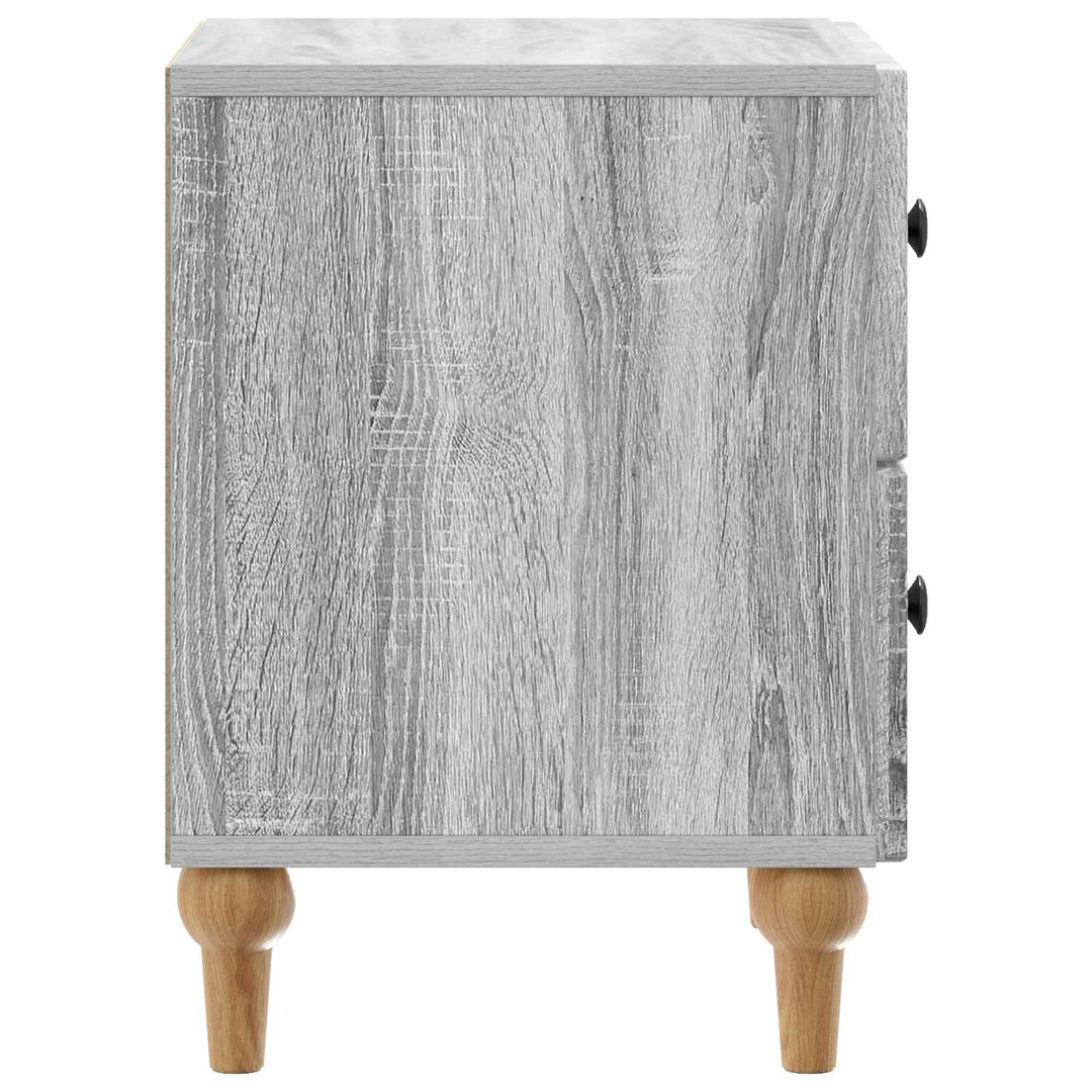 Natskab 2 pcs Grå sonoma-eg 43 x 34,5 x 48 cm Konstrueret træ