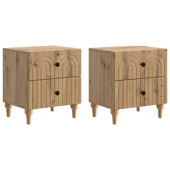 Natskab 2 pcs Artisan-eg 43 x 34,5 x 48 cm Konstrueret træ