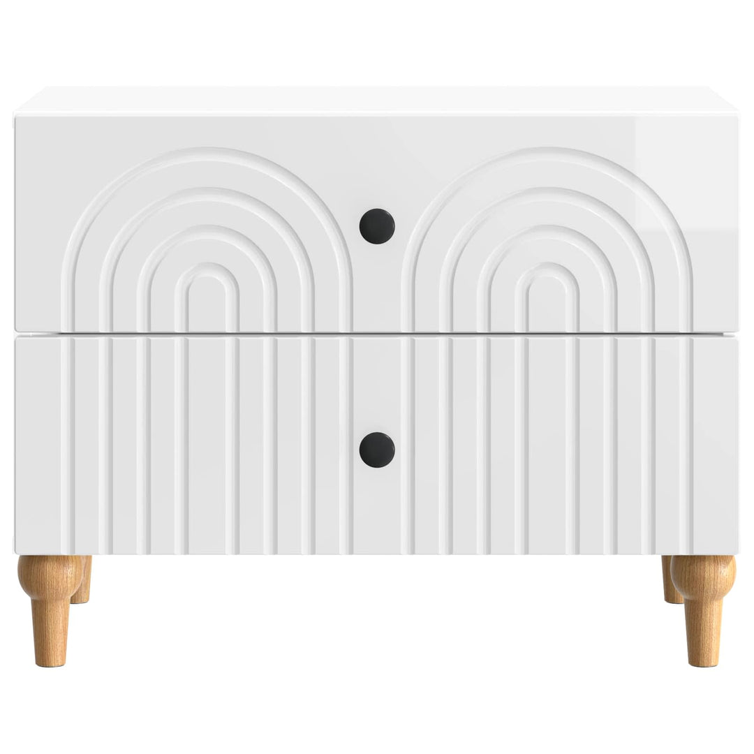 Natskab Hvid højglans 62 x 34,5 x 48 cm Konstrueret træ
