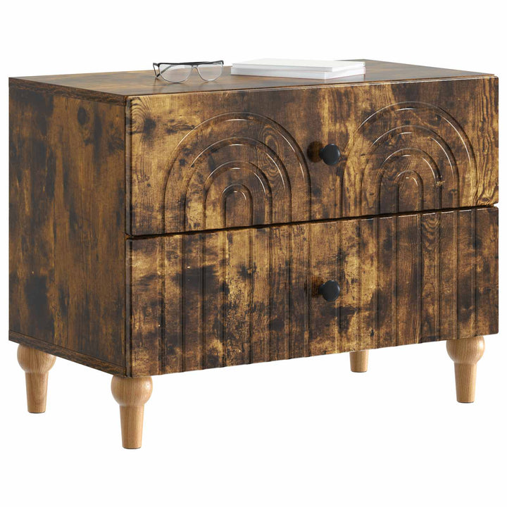 Natskab med skuffe Røget eg 62 x 34,5 x 48 cm Konstrueret træ