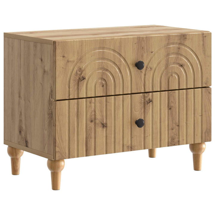 Natskab med skuffe Artisan-eg 62 x 34,5 x 48 cm Konstrueret træ