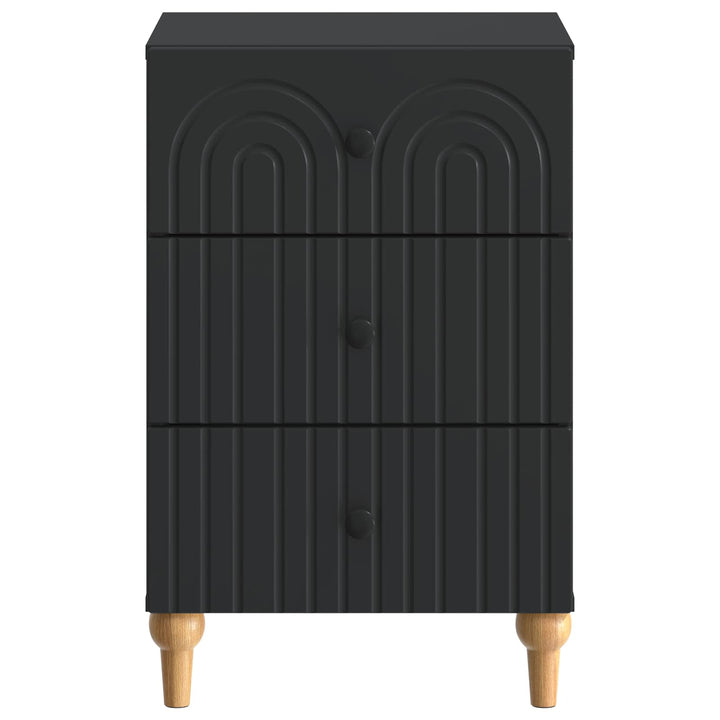 Natskab med skuffe Sort 43x 41 x 66,5 cm Konstrueret træ