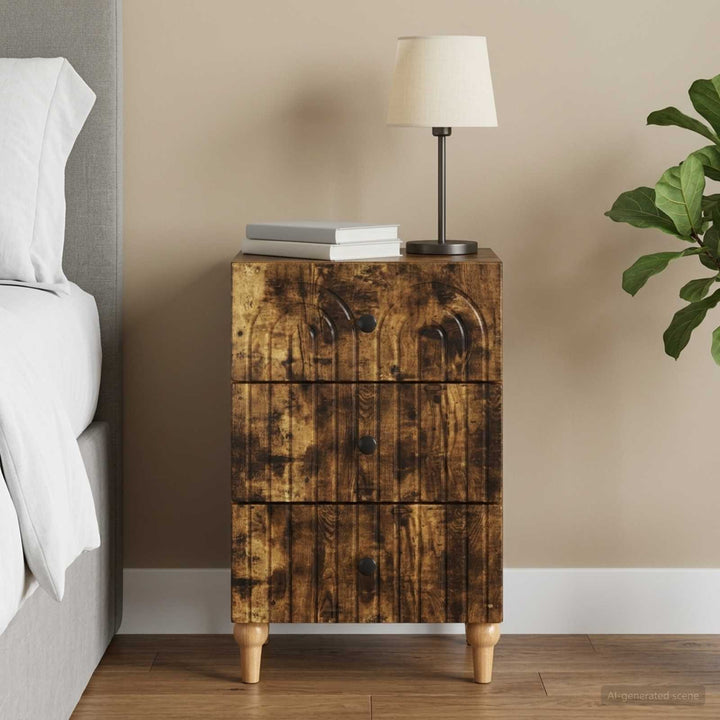 Natskab med skuffe Røget eg 43x 41 x 66,5 cm Konstrueret træ