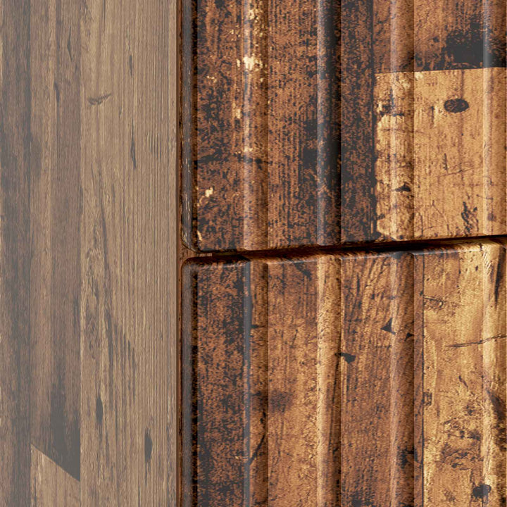 Natskab med skuffe Gammelt træ 43x 41 x 66,5 cm Konstrueret træ