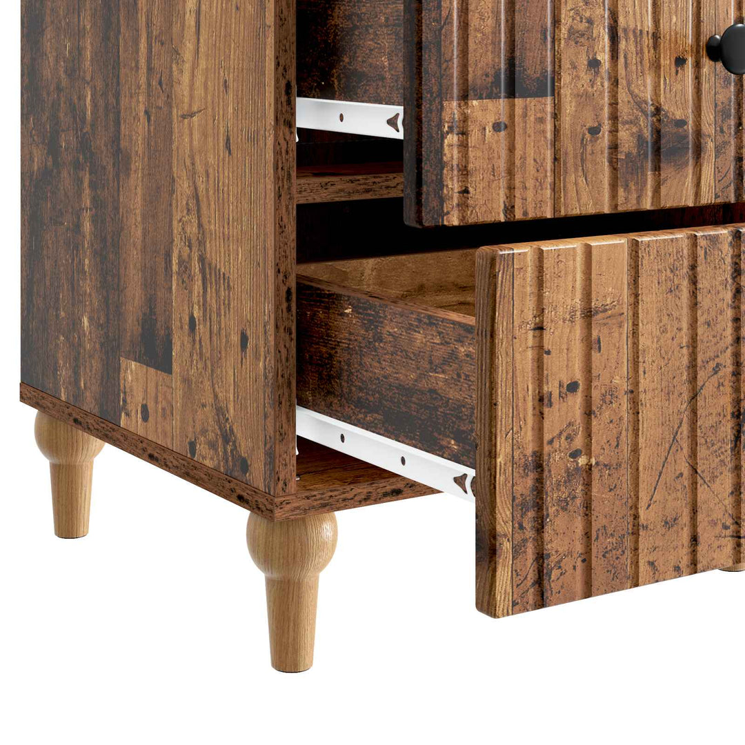 Natskab med skuffe Gammelt træ 43x 41 x 66,5 cm Konstrueret træ