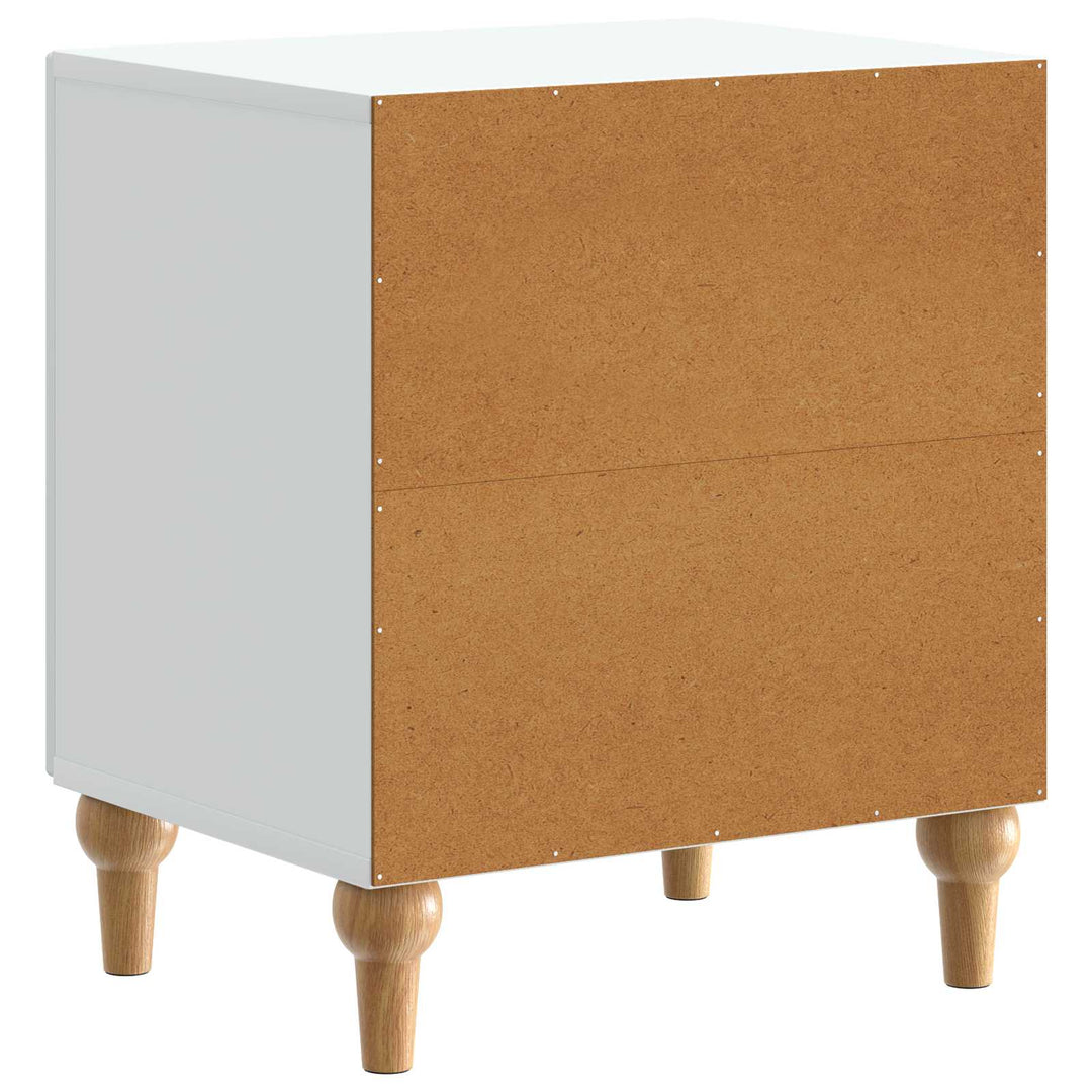 Natskab 2 pcs Hvid 43 x 34,5 x 50 cm Konstrueret træ