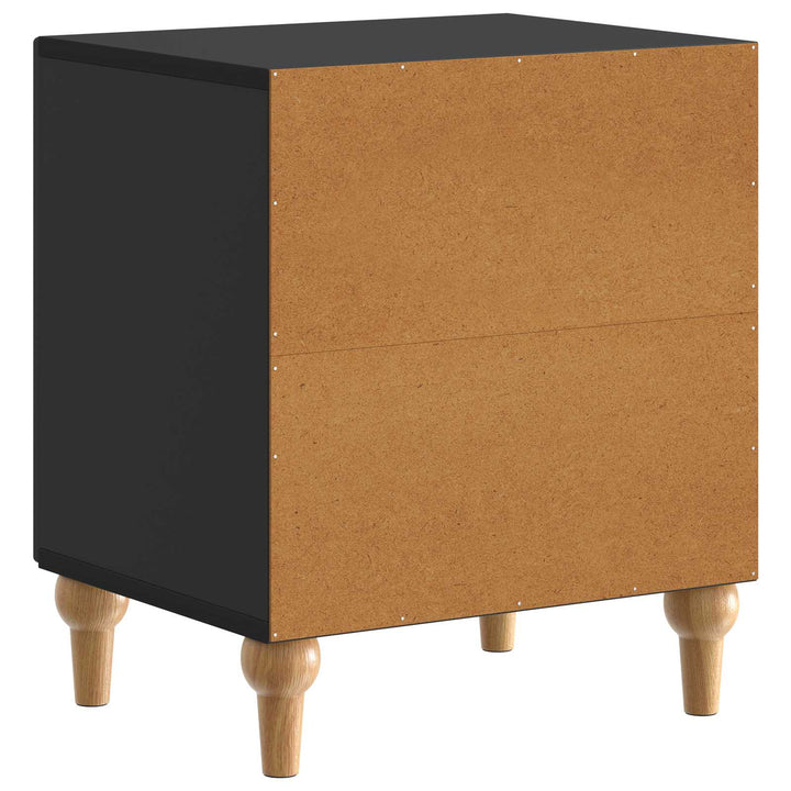 Natskab 2 pcs Sort 43 x 34,5 x 50 cm Konstrueret træ