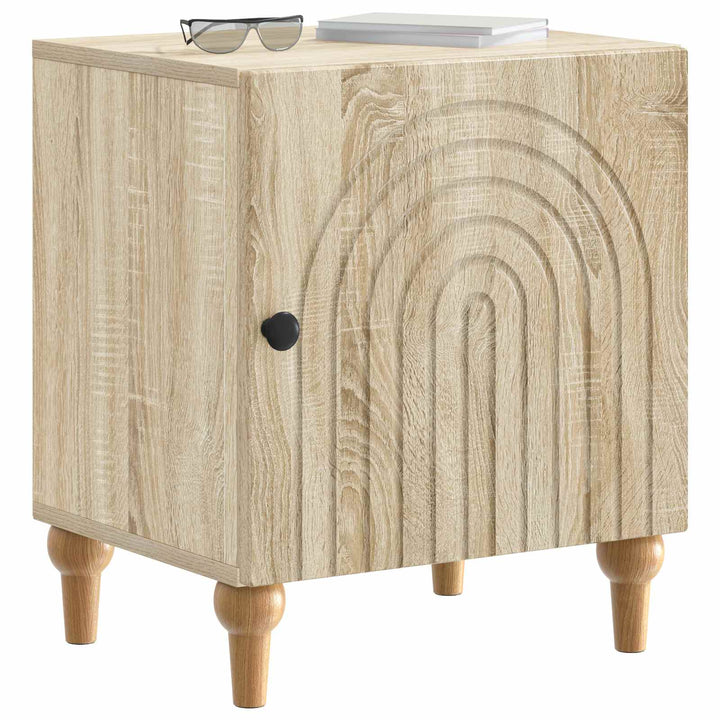 Natskab 2 pcs Sonoma-eg 43 x 34,5 x 50 cm Konstrueret træ