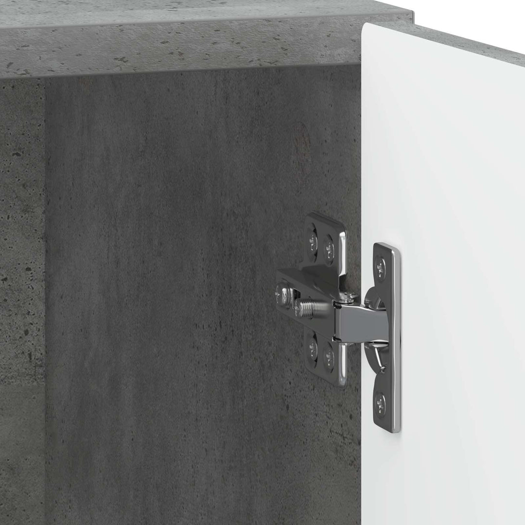 Natskab 2 pcs Betongrå 43 x 34,5 x 50 cm Konstrueret træ