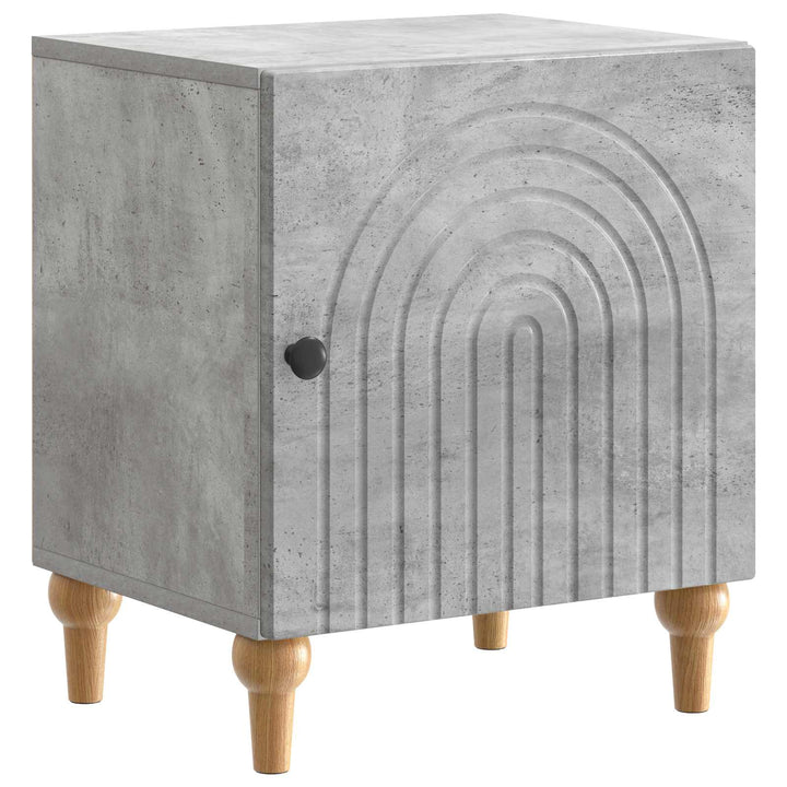 Natskab 2 pcs Betongrå 43 x 34,5 x 50 cm Konstrueret træ