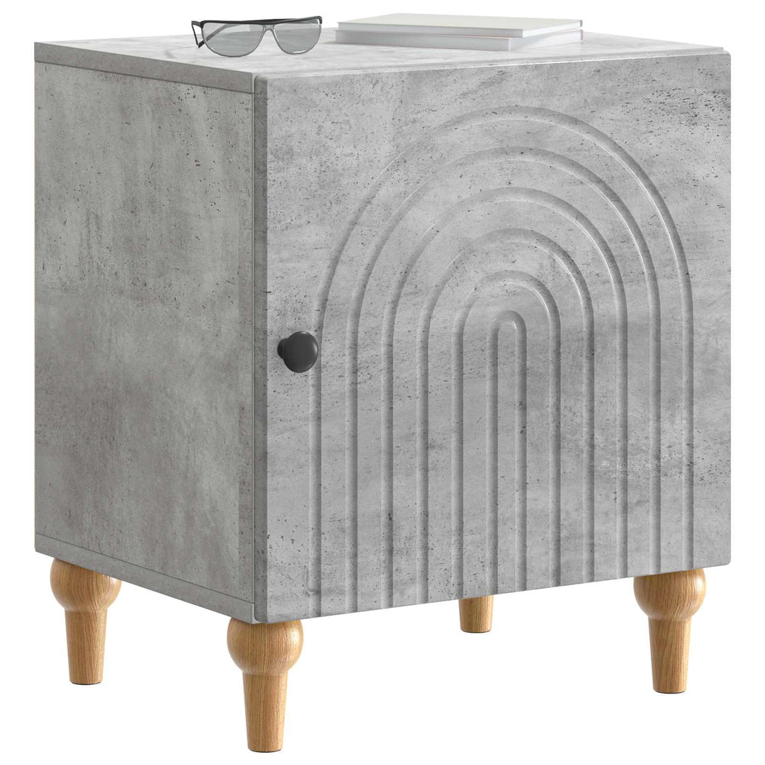 Natskab 2 pcs Betongrå 43 x 34,5 x 50 cm Konstrueret træ