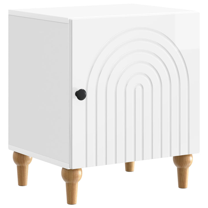 Natskab Hvid højglans 43 x 34,5 x 50 cm Konstrueret træ