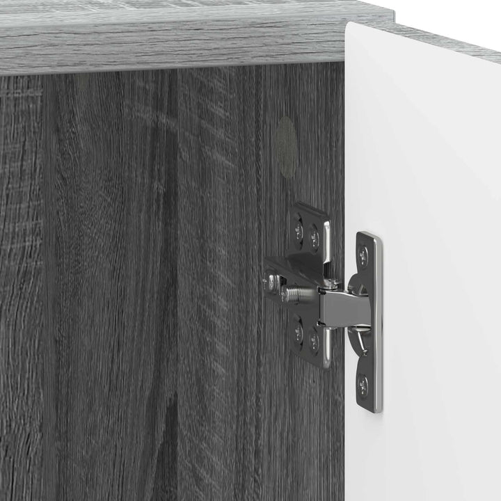 Natskab 2 pcs Grå sonoma-eg 43 x 34,5 x 50 cm Konstrueret træ