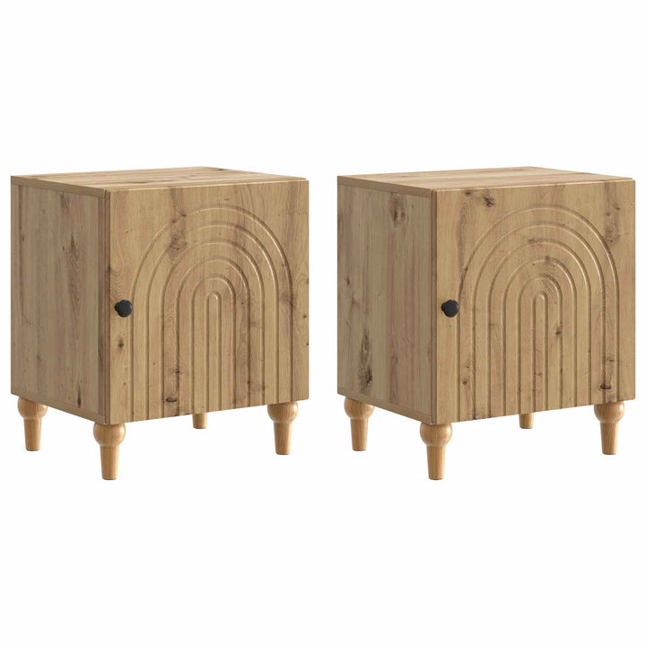 Natskab 2 pcs Artisan-eg 43 x 34,5 x 50 cm Konstrueret træ
