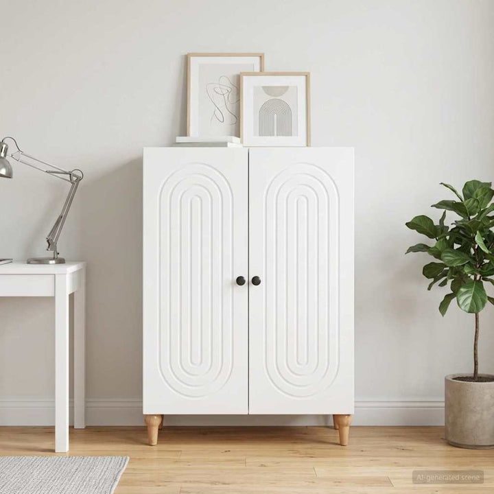 Sideboard Hvid 66 x 34,5 x 90 cm Konstrueret træ