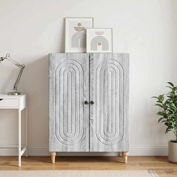 Sideboard Grå sonoma-eg 66 x 34,5 x 90 cm Konstrueret træ