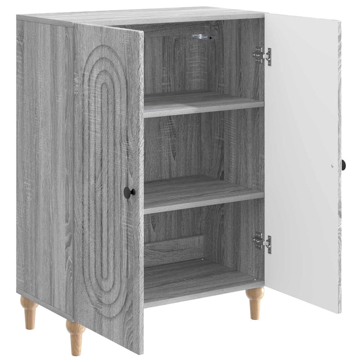 Sideboard Grå sonoma-eg 66 x 34,5 x 90 cm Konstrueret træ