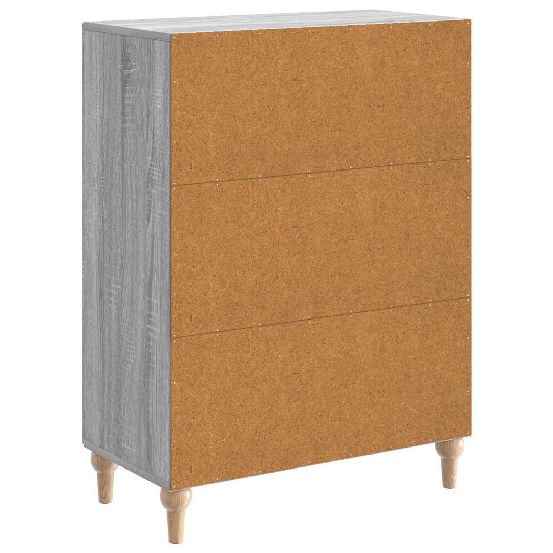 Sideboard Grå sonoma-eg 66 x 34,5 x 90 cm Konstrueret træ