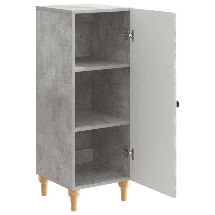 Sideboard Betongrå 33 x 34,5 x 90 cm Konstrueret træ