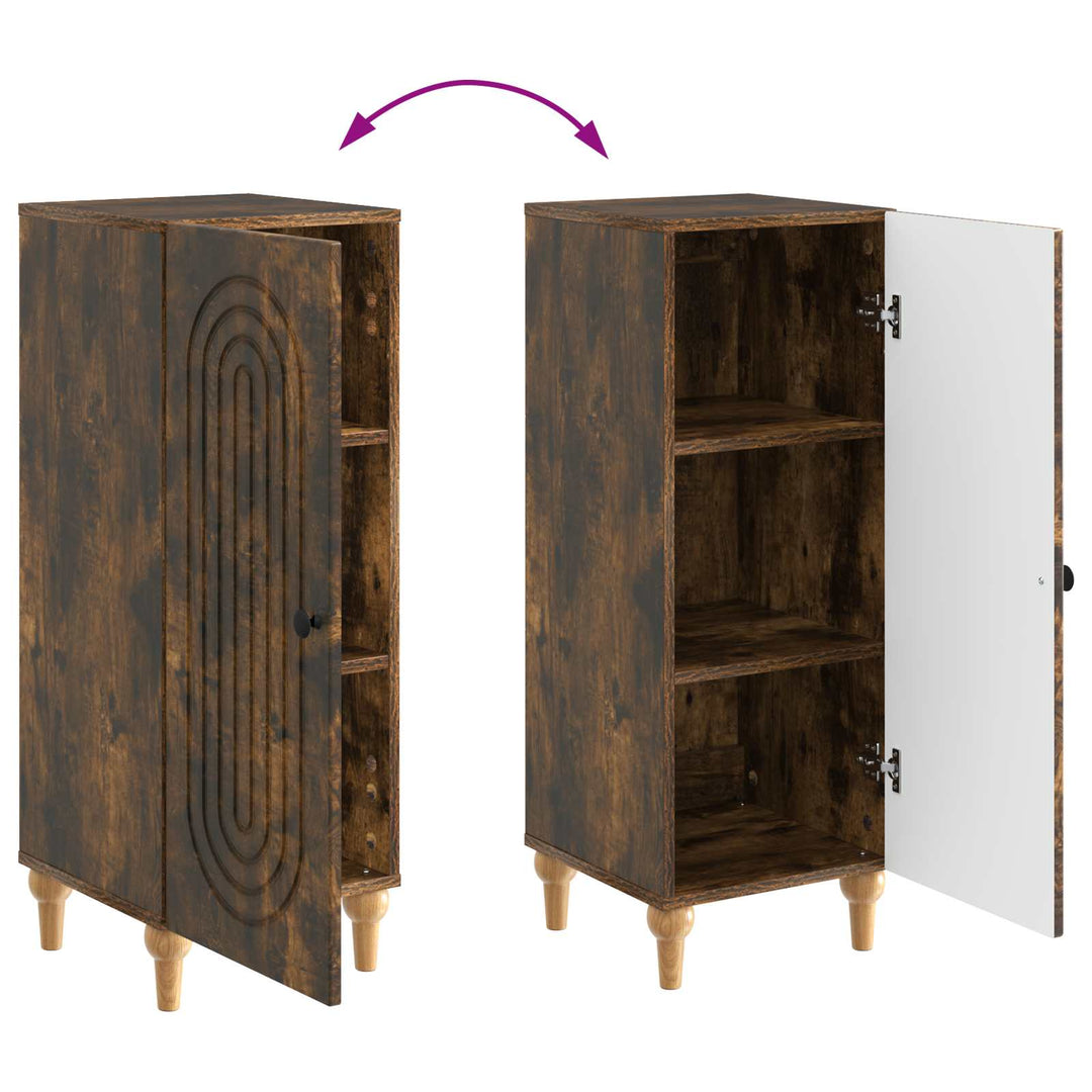 Sideboard Røget eg 33 x 34,5 x 90 cm Konstrueret træ