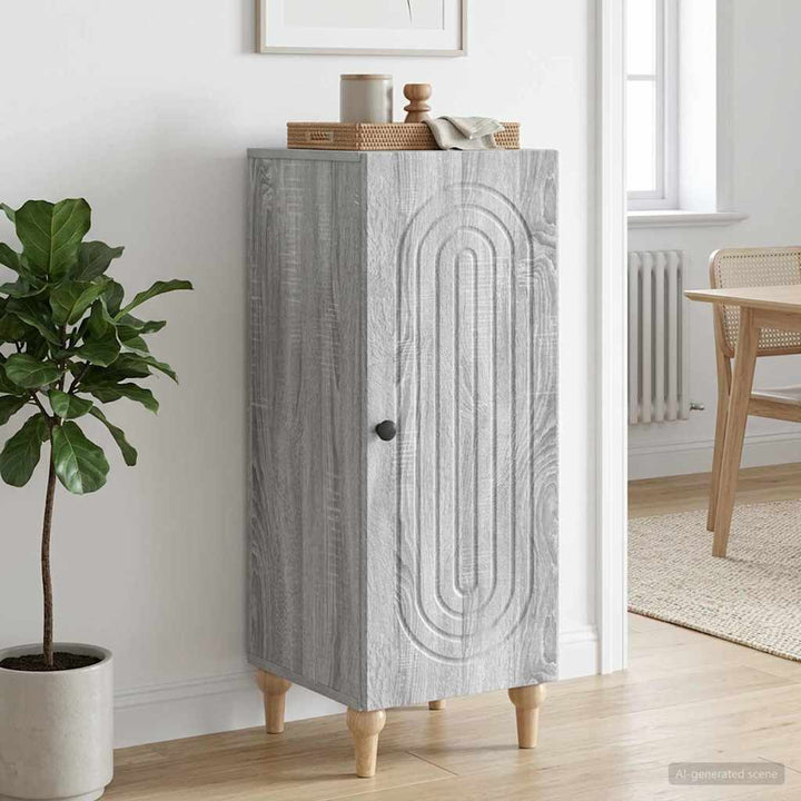Sideboard Grå sonoma-eg 33 x 34,5 x 90 cm Konstrueret træ