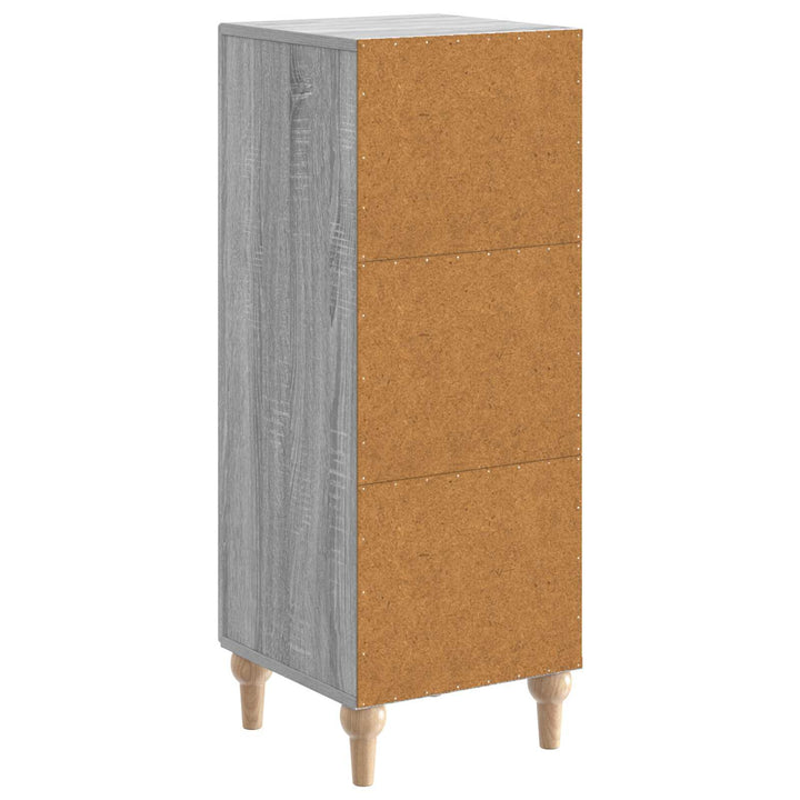 Sideboard Grå sonoma-eg 33 x 34,5 x 90 cm Konstrueret træ