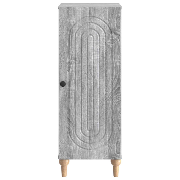Sideboard Grå sonoma-eg 33 x 34,5 x 90 cm Konstrueret træ