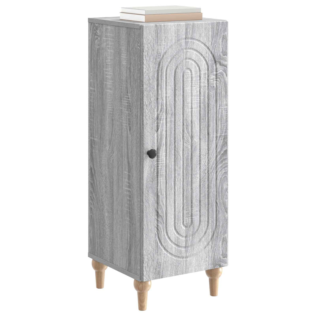 Sideboard Grå sonoma-eg 33 x 34,5 x 90 cm Konstrueret træ