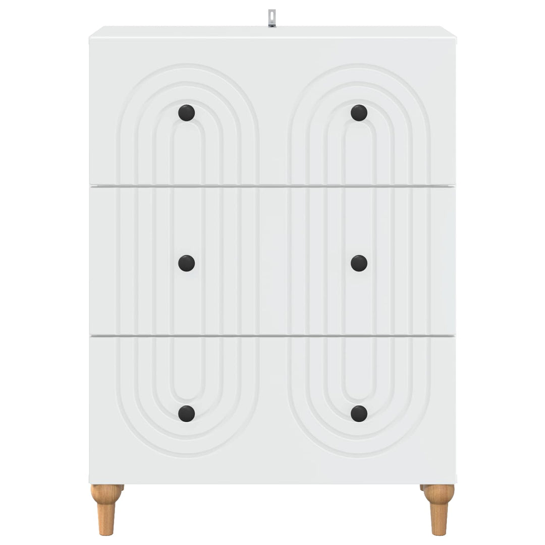 Skuffeskab Hvid 66 x 34,5 x 90 cm Konstrueret træ