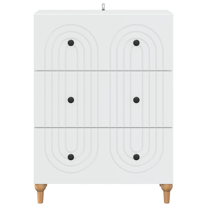 Skuffeskab Hvid 66 x 34,5 x 90 cm Konstrueret træ