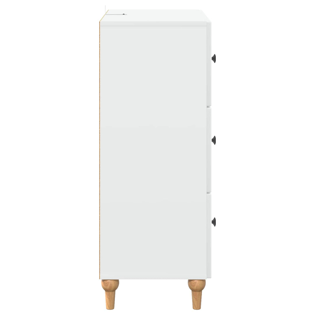 Skuffeskab Hvid 66 x 34,5 x 90 cm Konstrueret træ