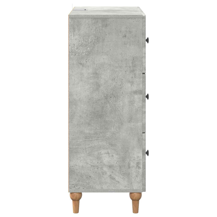 Skuffeskab Betongrå 66 x 34,5 x 90 cm Konstrueret træ
