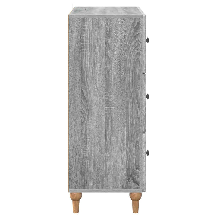 Skuffeskab Grå sonoma-eg 66 x 34,5 x 90 cm Konstrueret træ