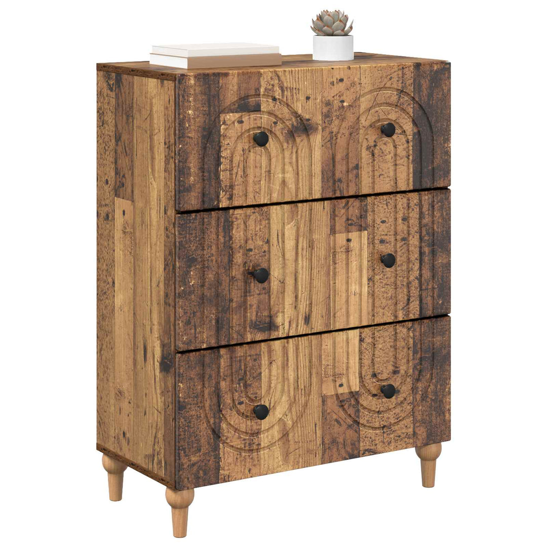 Skuffeskab Gammelt træ 66 x 34,5 x 90 cm Konstrueret træ
