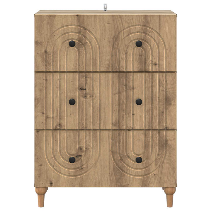 Skuffeskab 66 x 34,5 x 90 cm Konstrueret træ Artisan-eg
