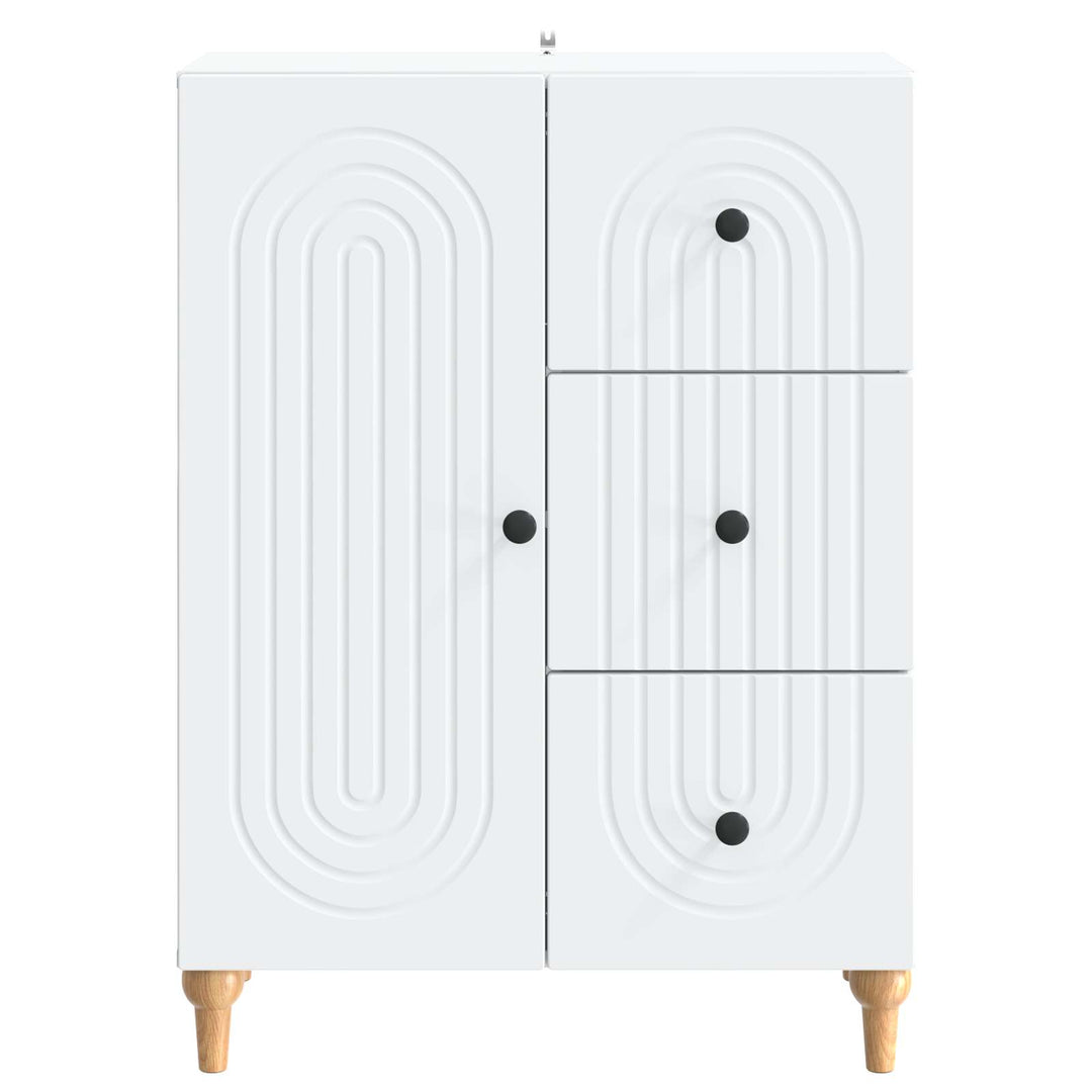 Sideboard Hvid 66 x 34,5 x 90 cm Konstrueret træ