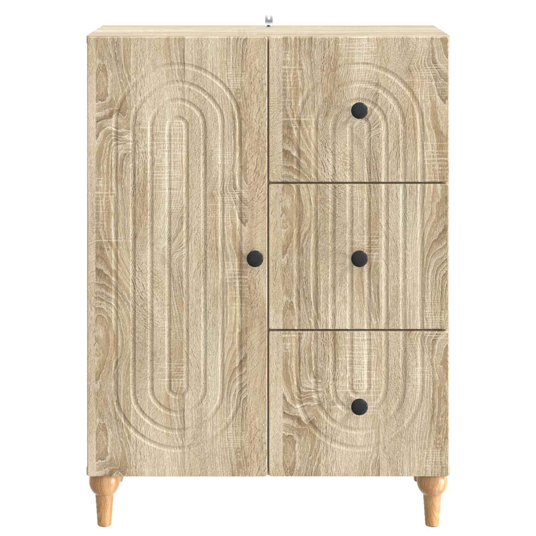 Sideboard Sonoma-eg 66 x 34,5 x 90 cm Konstrueret træ